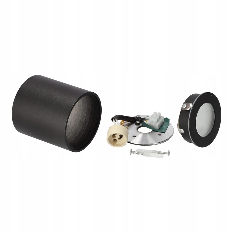 EDO Surface-Mounted Spotlight Clear Black IP44 Waterproof LED Ceiling Light