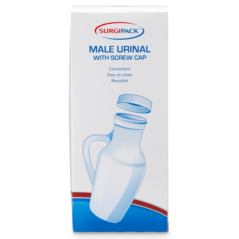 Surgipack 6362 Male Urinal Bottle with Screw Cap Lid, 1