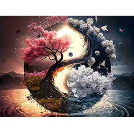 STGLCR Diamond Painting Kits for Adults - Tree of Life DIY 5D Diamond Art Kits Full Drill Diamond Dots Floral Paintings with Diamonds for Beginners Gem Art and Crafts Home Decor 12x16inch