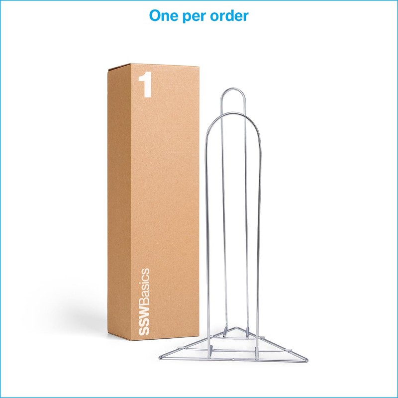 SSWBasics Chrome Clothing Hanger Holder (Fits 50-75 Hangers) – Lightweight