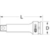 KS Tools 515.1540 3/8" Impact extension, 250mm