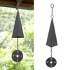 3-Tone Wind Chimes with Compass Iron Triangle Decor for Indoor