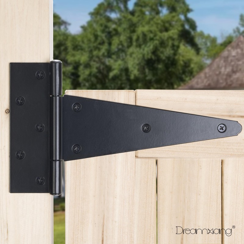 10 Inch T-Strap Gate Hinges, Heavy Duty Shed Barn Door