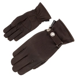 Orina Classic II Vintage High Quality Leather Gloves with Minimal Lining, Dark Brown