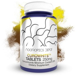 Nootropics Depot CuroWhite Curcumin Extract Tablets | 250mg (180 Count)
