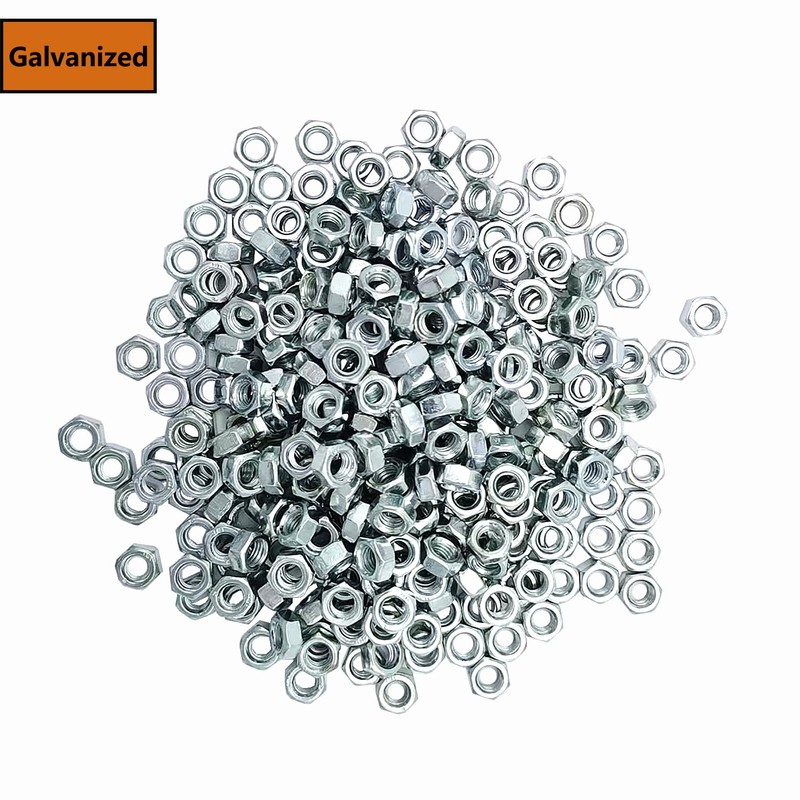 ELOOGAA M18 3pcs Hex Nuts,M18 Galvanized Metric Hardware Nuts Sets