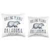 ROLLING PLAINS BADGER OKLAHOMA WILDLIFE Throw Pillow