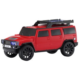 WSTER WS-696 Solar Bluetooth Replica Speaker – Portable Modern Off-Road Car Design with HD Sound, TWS, LED Party Light, USB/TF Playback, FM, Built-in Microphone, Surprise Gift(Red)