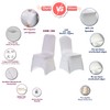 Trimming Shop Spandex White Chair Cover Stretch Fabric Removable Washable
