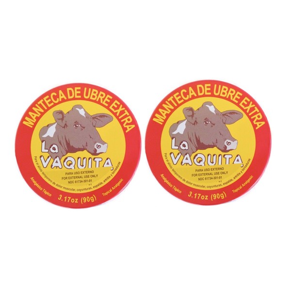 2 Pack La Vaquita Extra Strength Udder Balm Manteca Ubre