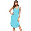WiWi Womens Soft Pajamas Sleeveless Racerback Nightgown Full Slips Sleepshirts