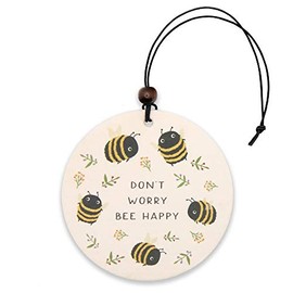 Studio Oh! Mothers Day Gifts Car Air Fresheners - Pack of 2 Scented Hanging Car Odor Eliminator - Unique Design with Decorative Bead - Don't Worry Bee Happy