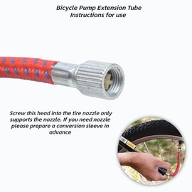 VGEBY1 Bicycle Pump Hose Extension, Air Pump Extension Hose Bicycle Hose Adapter Replacement Parts for Bicycle Tyre Filler