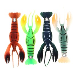 OriGlam 4pcs 3.5inch Crawdad Fishing Lures Lobster Lure, Soft Fishing Lure Crawfish Bait Shrimp Lobster Claw Artificial Lure, Soft Crawfish Fishing Lures Soft Crawfish