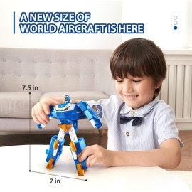 Super Wings World Aircraft Playsets | Base móvil de aire nueva temporada 6 | Juguetes de aviones mini transformadores de avión | Transforma avión en robot | Juego de aviones de juguete preescolar para