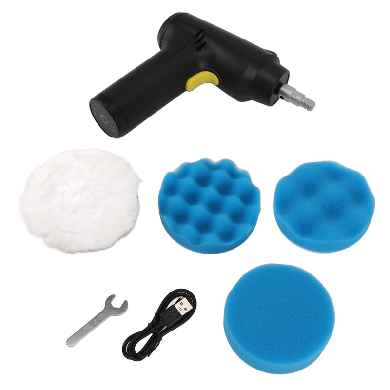 Cordless Buffer Polisher USB Rechargeable 3 Speeds Adjustable Portable Electric