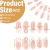 EYVRPAU Pack of 24 False Nails, Square, Glitter, Shiny, 3D
