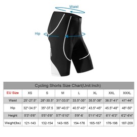 Santic Mens Cycling Shorts Men Padded Cycle Shorts Mens Road Bike Shorts with Pad Cycling Clothing for Men White EU XL