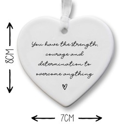 Positive Quote | Ceramic Keepsake Heart | Positive Message | Inspirational Gift | Encouragement Gift