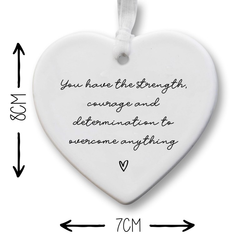 Positive Quote | Ceramic Keepsake Heart | Positive Message |