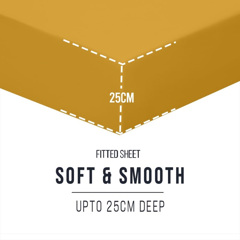 West Midlands Homeware Super King Fitted Sheet Soft Brushed Microfibre