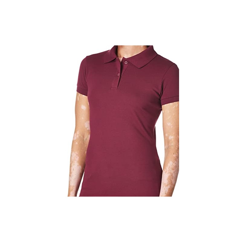 Lee Uniforms Juniors Stretch Pique Polo, Burgundy, Large