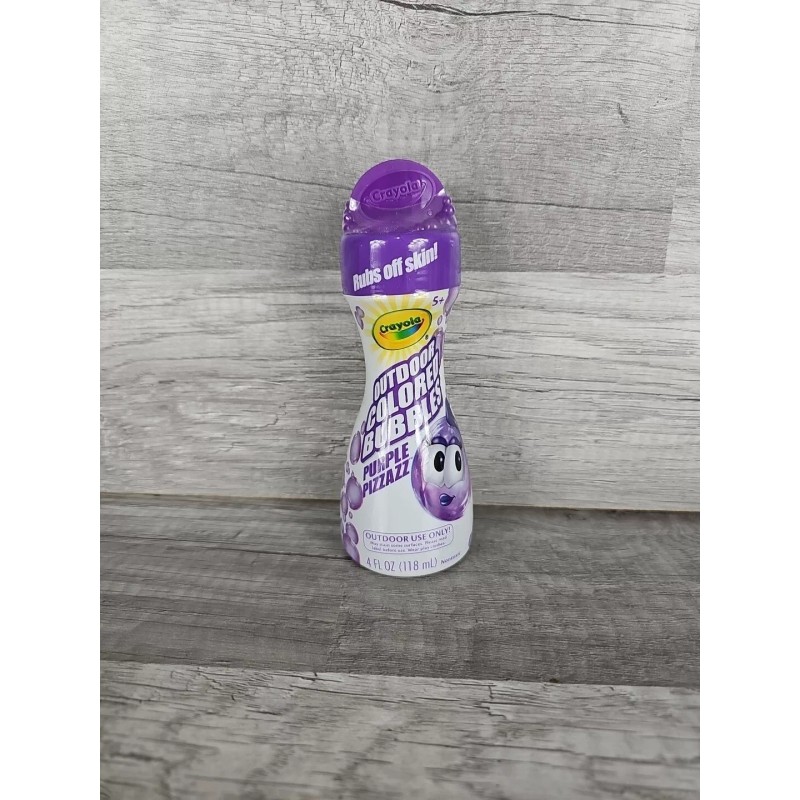 Crayola Outdoor Colored Bubbles Unmellow Yellow/Purple Pizzazz/Fuchsi