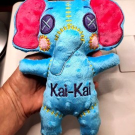 Handmade Cocomelon elephant plush toy digitized personaliz embroidery handmade Soft Minky