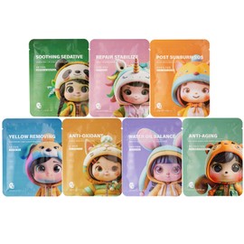 ARCHIDATE 7PCS Tuchmasken Gesicht - Masken Beauty Gesichtsmaske Frauen - Feuchtigkeitsmaske Gesicht - Hyaluron Maske Gesicht Beauty Set Damen - Hautpflege Sheet Face Mask - Glatte Haut Gesichtskuren