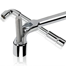 Aoktorkit 7mm L Shaped Angled Hex Socket Wrench,CRV Multifunction Tubular Double Ended Hex Wrench for Washing Machine,Pipeline,Mecchancy Bicycle Repair and Home Maintance, Pack of 2