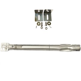 Universal Repair Adjustable Replacement Straight Tube Burner for Weber, Universal Front to Back Tube Grill Burner Adjustable Length Extends from 13.7 Inch to 19.2 Inch 1 Pack