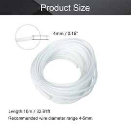 Othmro Cable Management Sleeve, 10m White Cable Tidy Sleeve, Diameter 4mm, Cord Protector, Braided Cable Organizers for Office Cord, Insulation Protection, 1 Pc