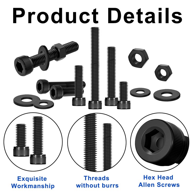 FandWay Pack of 900 M2 M2.5 M3 Screws Set, Cylinder