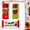 CRCZK 3Pcs Elf Refrigerator Handle Covers, Christmas Elf Fridge Handle
