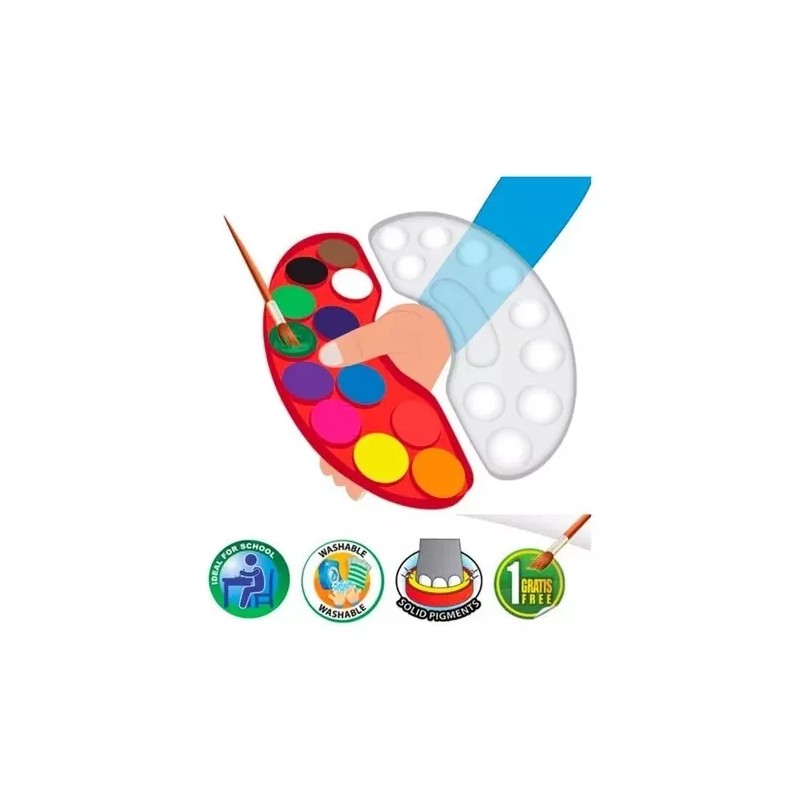 Kores 2 Acuarelas Para Niños Kores Akuarellos Pack Mini Set