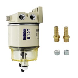 Fuel Water Separator Marine Kit R12T 120AT NPT ZG1/4-19, 10 Micron Filter Effect Is Suitable for 3/8 Inch NPT Outboard Motor, Suitable for All Diesel Equipment