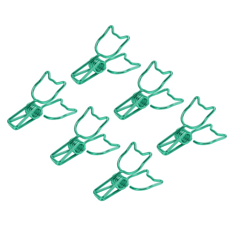 100Pcs Kitten Binder Clips Cute Animal Style Strong Clamping Hollow