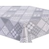 Oilcloth Tablecloth Washable Square 140 x 180 cm Light Grey
