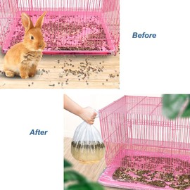 50 Pcs Disposable Rabbit Cage Liner Plastic Toilet Film Leak-Proof for Small Animals Bunny Guinea Pig Bird Cage Liners Litter Box Crate Tray Drawer Quick Cleanup Essentials Indoor (Compact)