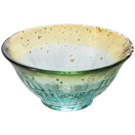 Aderia F-71850 Tsugaru Vidro Sake Cup Tsugaru Moonlight 2.5 fl oz (75 ml), Gold Sayaka, Made in Japan