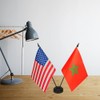 America & Morocco Friendship Twin Desk Flag, US Morocco Table