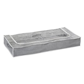 Premier Housewares Underbed Storage Bag, Polyester/Cotton/Rayon Grey, 106 x 46 x 15 cm