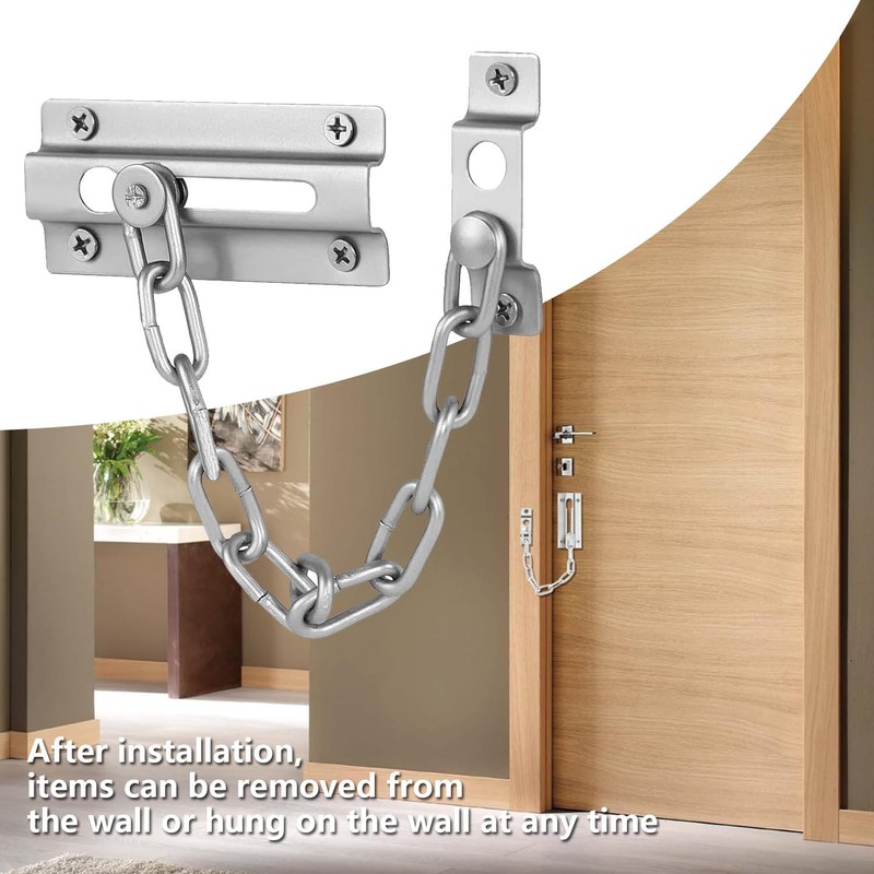 Internal Door Chain Lock - Durable Door Reinforcement Chain for