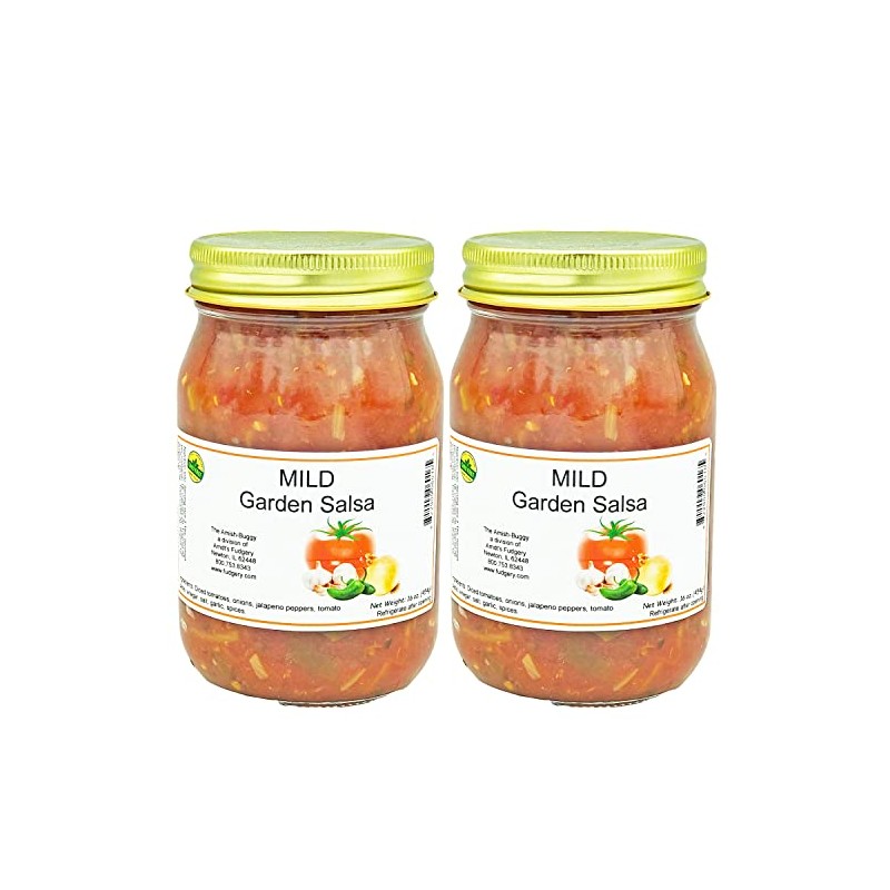 Amish Salsa Mild Garden - Two-16 Oz Jars