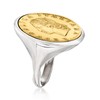 Ross-Simons Italian Genuine 20-Lira Coin Ring in Sterling Silver. Size
