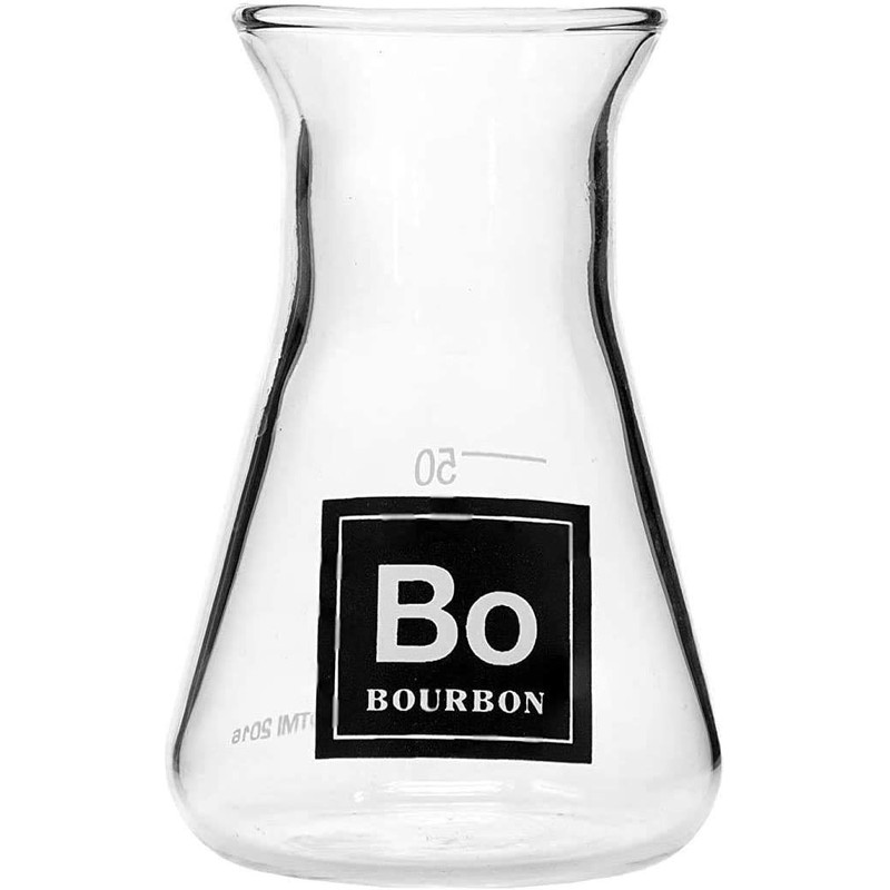 Drink Periodically Set of 6 Laboratory Erlenmeyer Flask Shot Glasses,