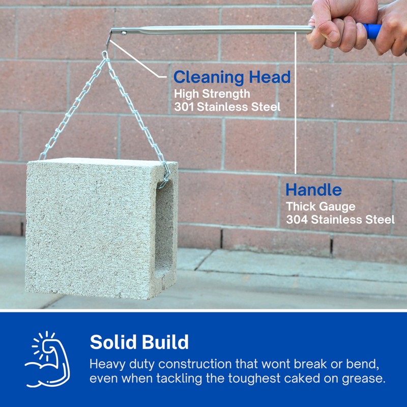 Grill Floss Premium Grill Scraper for Outdoor Grill with Round