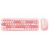Compact Wireless Keyboard and Mouse Combo, Colorful Round Keycap, Soundless