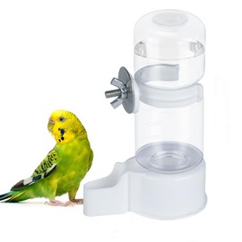 BWOGUE Automatic Bird Water Dispenser, 4.73 Fl Oz Parakeet Water Dispenser for Cage No Mess Suspended Bird Water Feeder for Cockatiel Budgie Conure Lovebirds