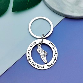 Running Gifts Marathon Runner Gifts Running Keychain Fitness Gift Athlete Gift Sports Lover Gifts Running Lovers Gifts for Coach Christmas Birthday Gifts for Running Gym Sport Runner Marathon Lover